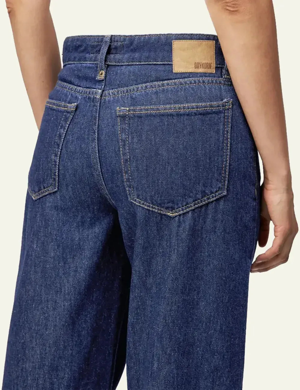 DRYKORN MEDLEY MID WAIST JEANS IN BLUE DENIM