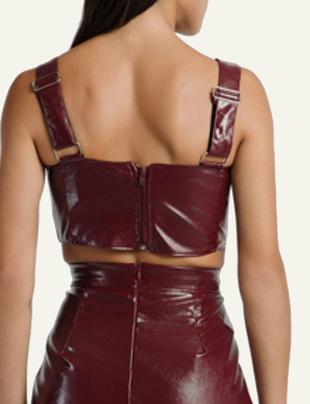 STUDIO 83 CROP BUSTIER BURGUNDY