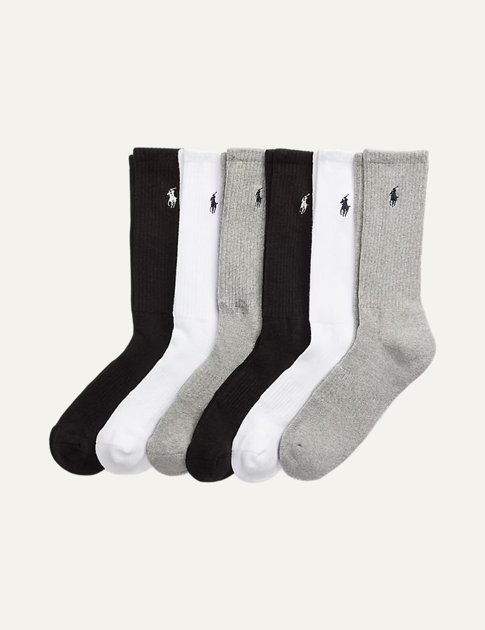 POLO RALPH LAUREN CREW SOCK 6 PACK