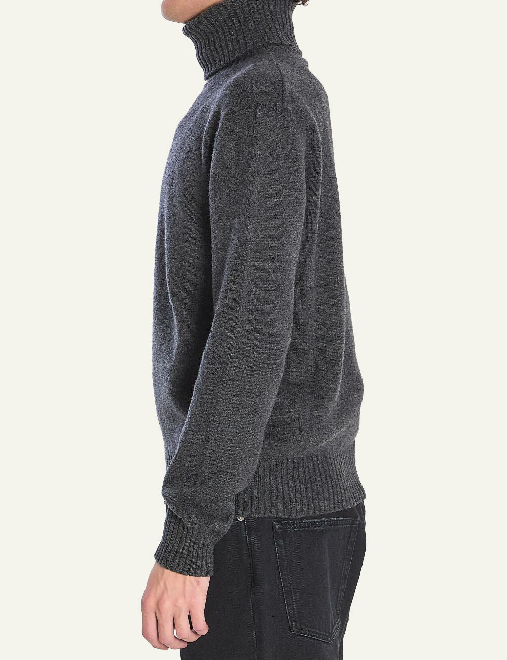 AMI ADC SWEATER ANTHRACITE