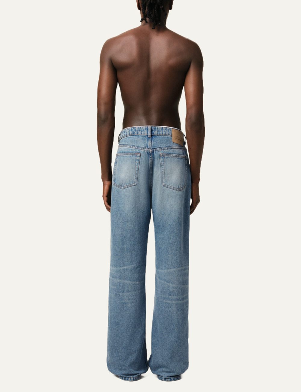 AMI LARGE FIT JEANS USED BLUE