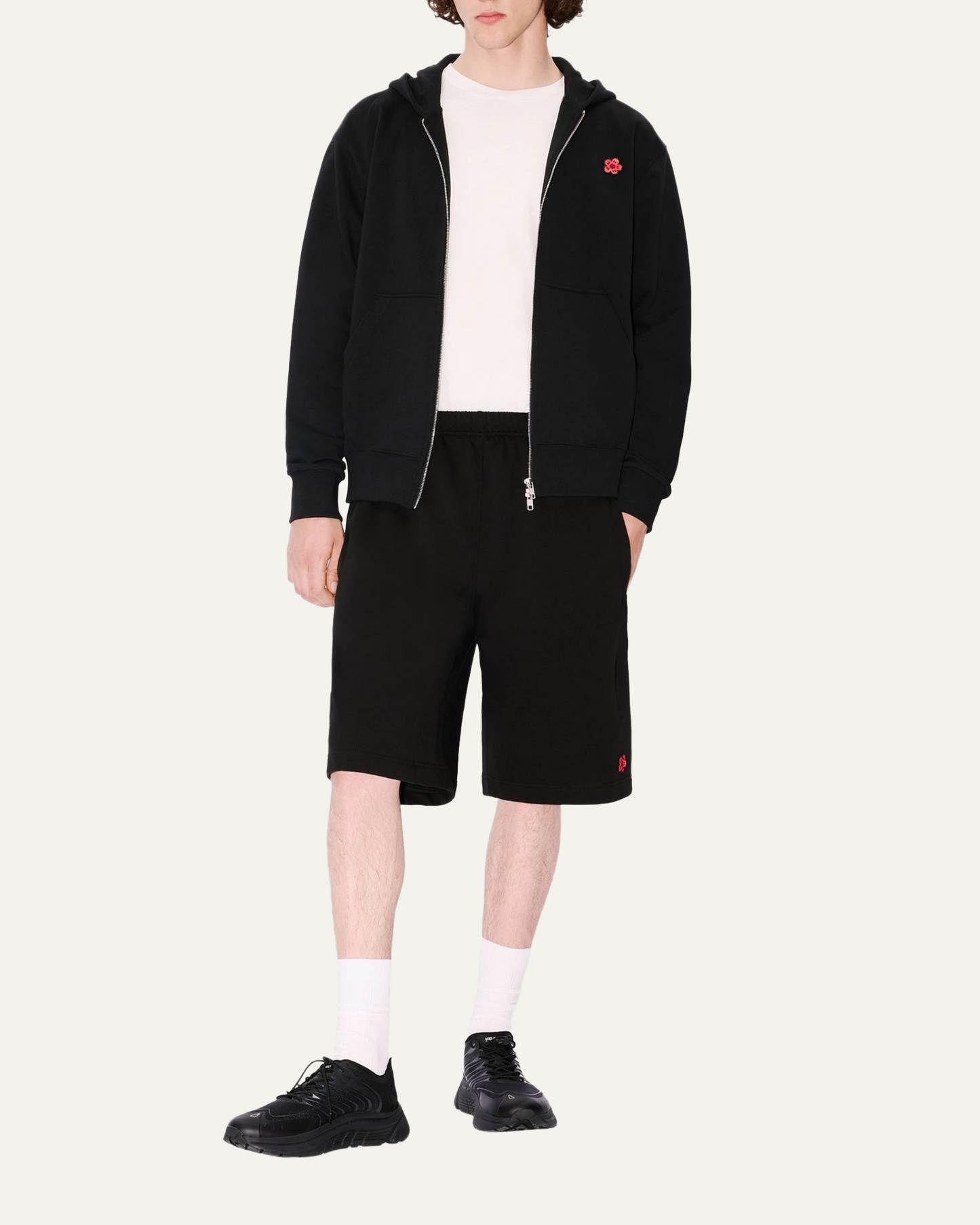KENZO ZIP UP HOODIE BLACK