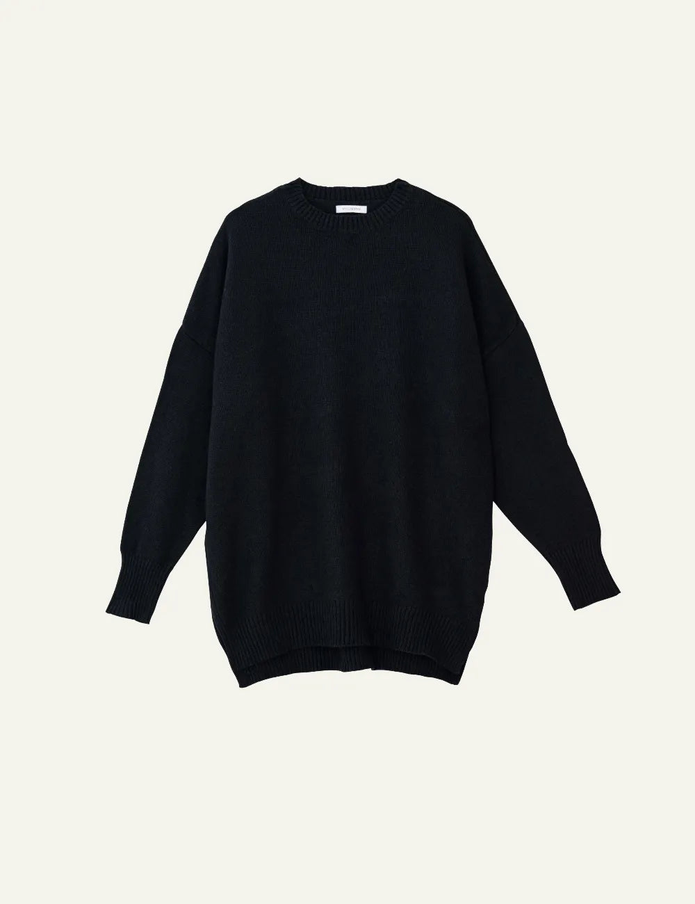 PHILOSOPHY ROUND NECK LONG SWEATER BLACK