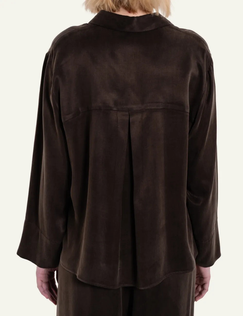 PHILOSOPHY CROPPED SHIRT DARK BROWN