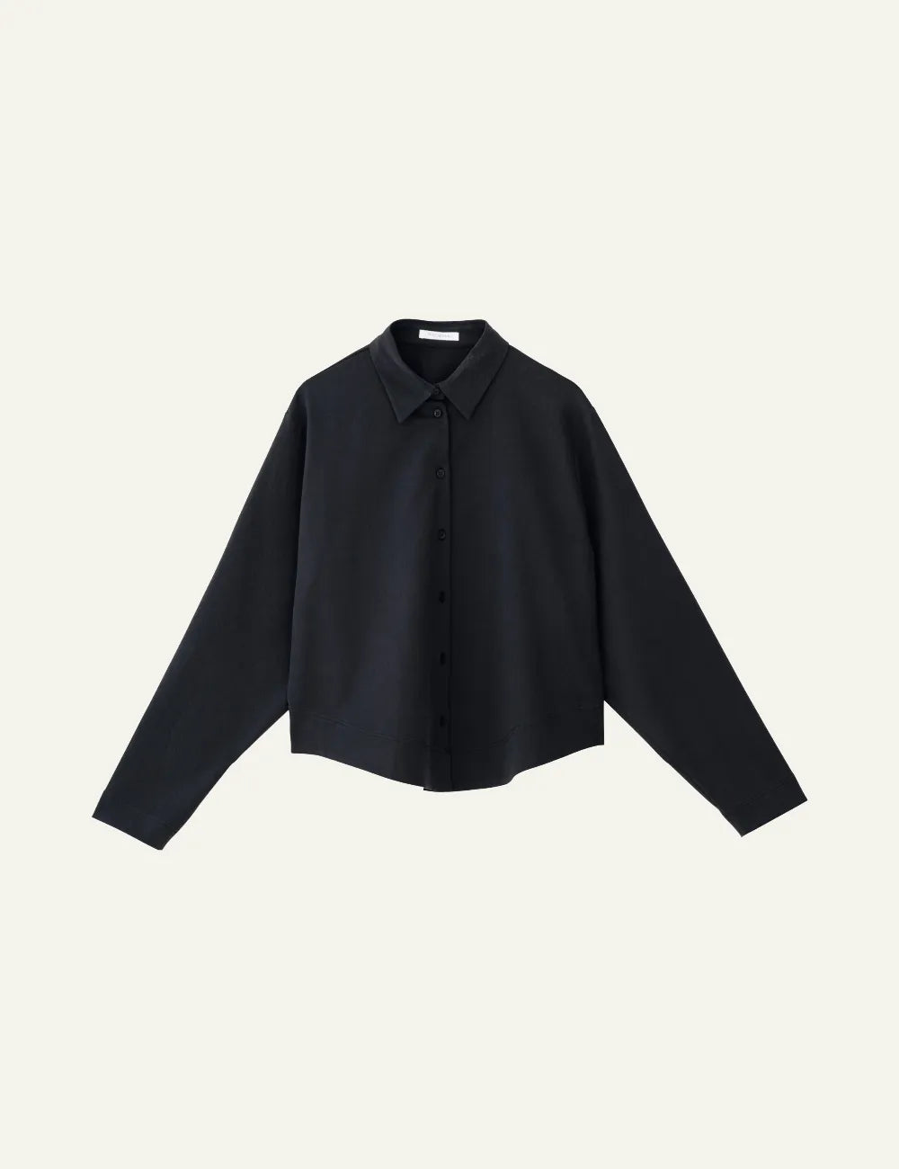 PHILOSOPHY STRETCH CROPPED SHIRT OFF BLACK
