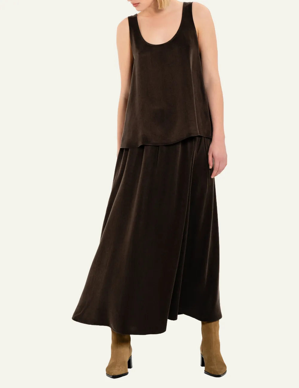 PHILOSOPHY SKIRT DARK BROWN