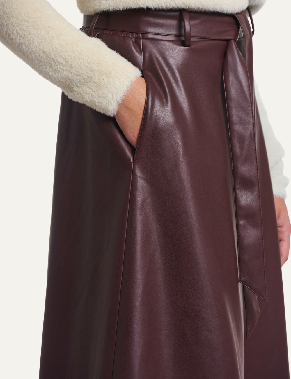 RINO PELLE CHELSEA SKIRT CHOCOLATE BEAN