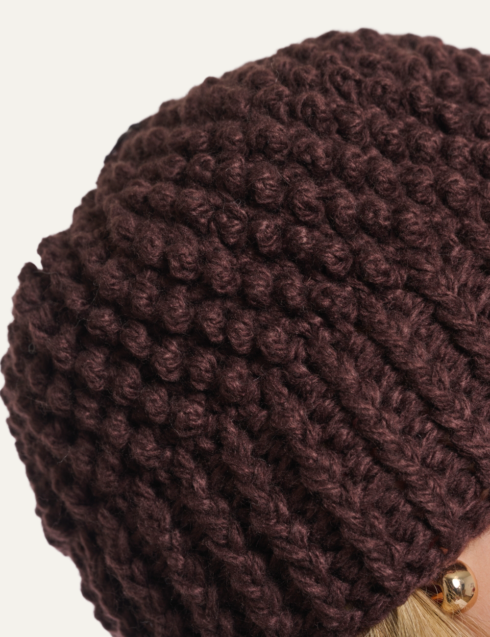 RINO PELLE KEVINA BEANIE CHOCOLATE BEAN