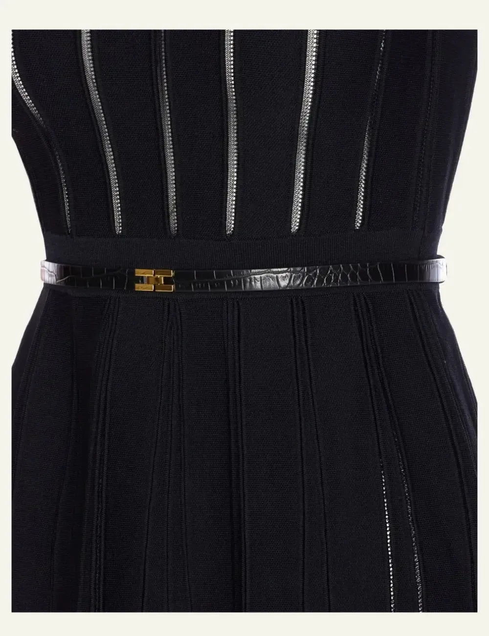 ELISABETTA FRANCHI Knit dress with openwork weave