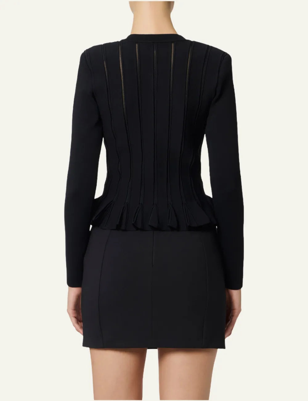 ELISABETTA FRANCHI Knit jacket with openwork details