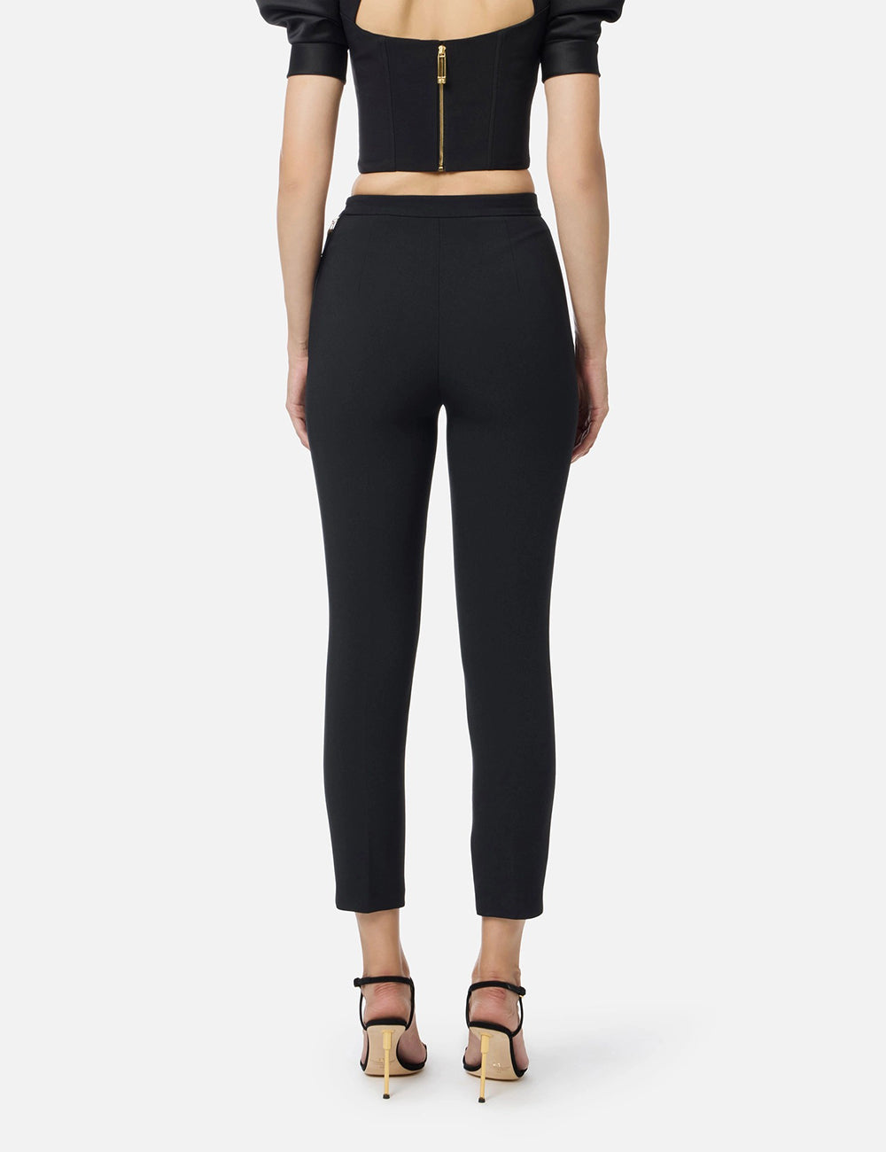 ELISABETTA FRANCHI Double crêpe trousers