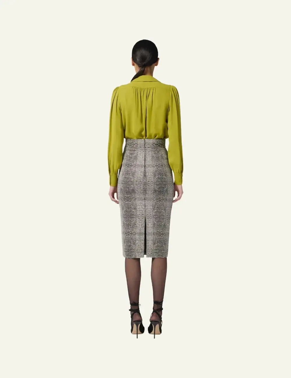 ELISABETTA FRANCHI Skirt in viscose fabric with python print