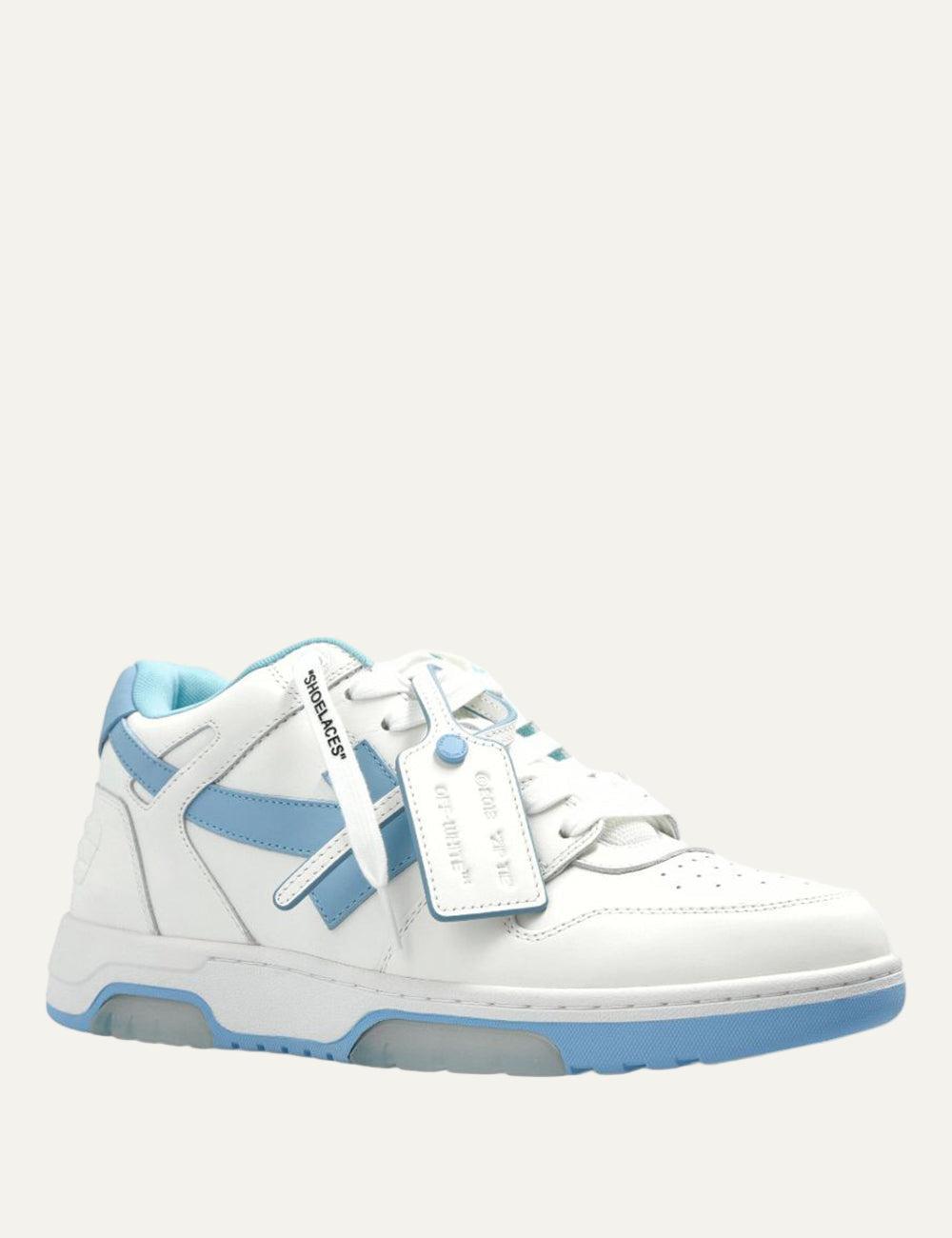OFF WHITE OUT OF OFFICE CALF LEATHER WHITE/LIGHT BLUE