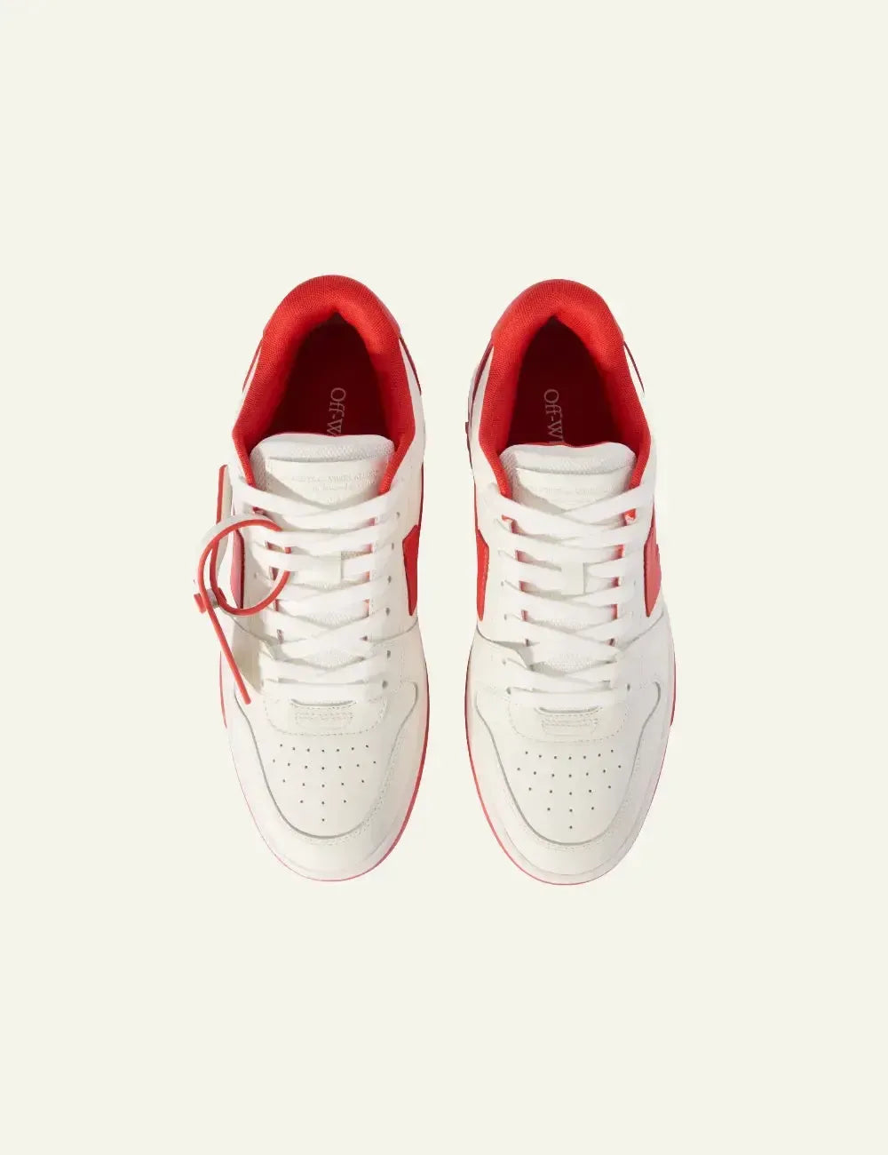 OFF WHITE OUT OF OFFICE CALF LEATHER RED