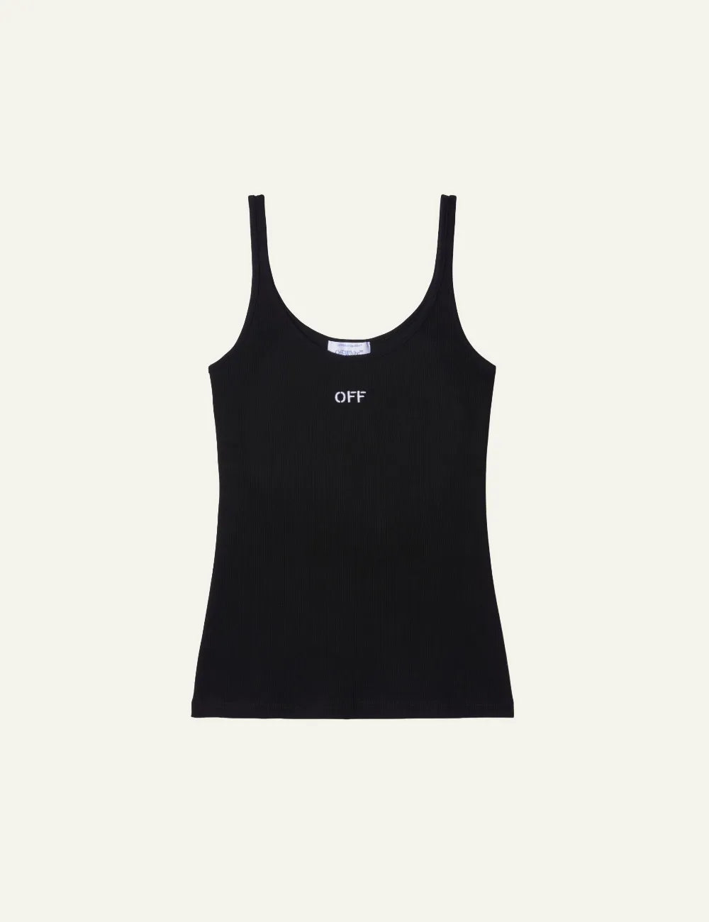 OFF WHITE OFF STAMP RIB TANK TOP BLACK