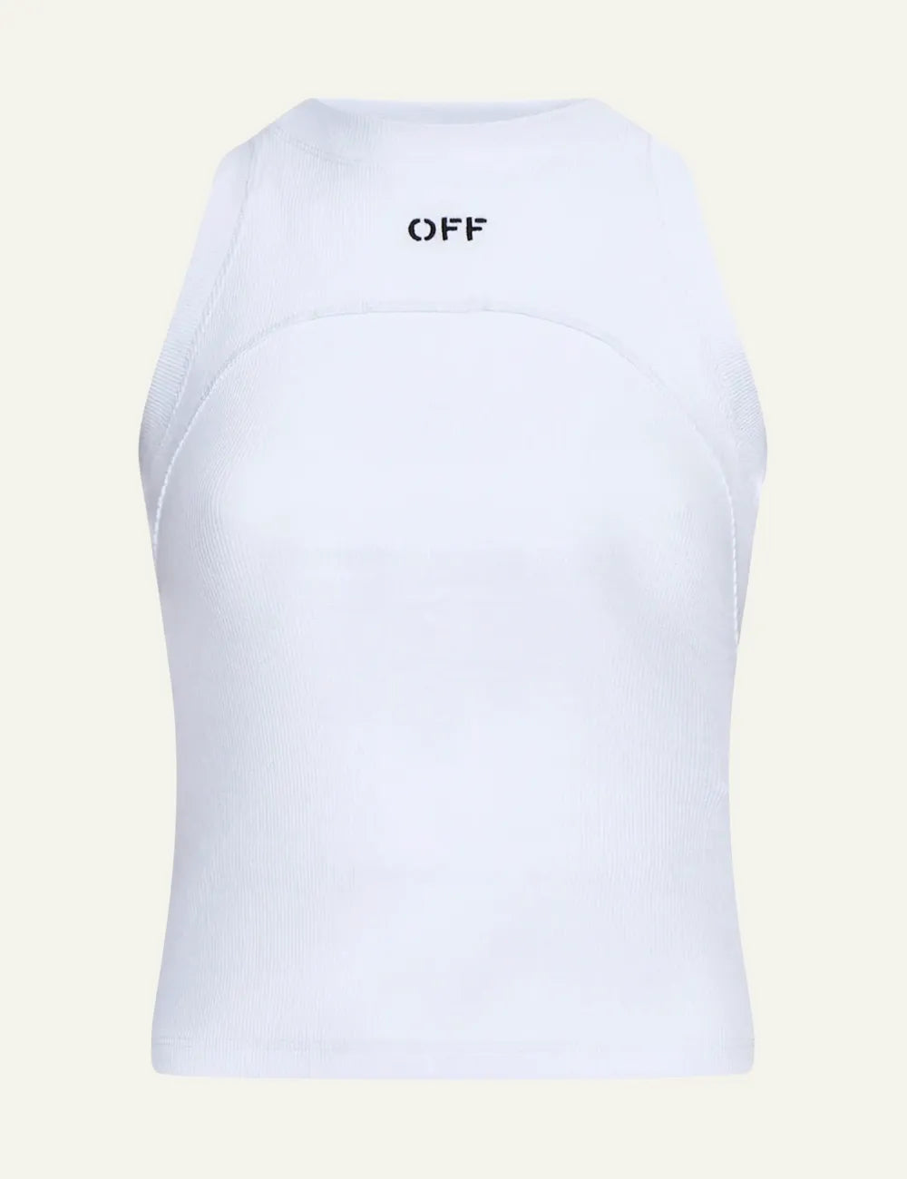 OFF WHITE OFF STAMP RIB ROU TANK TOP WHITE