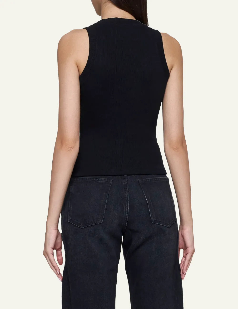 OFF WHITE OFF STAMP RIB ROU TANK TOP BLACK