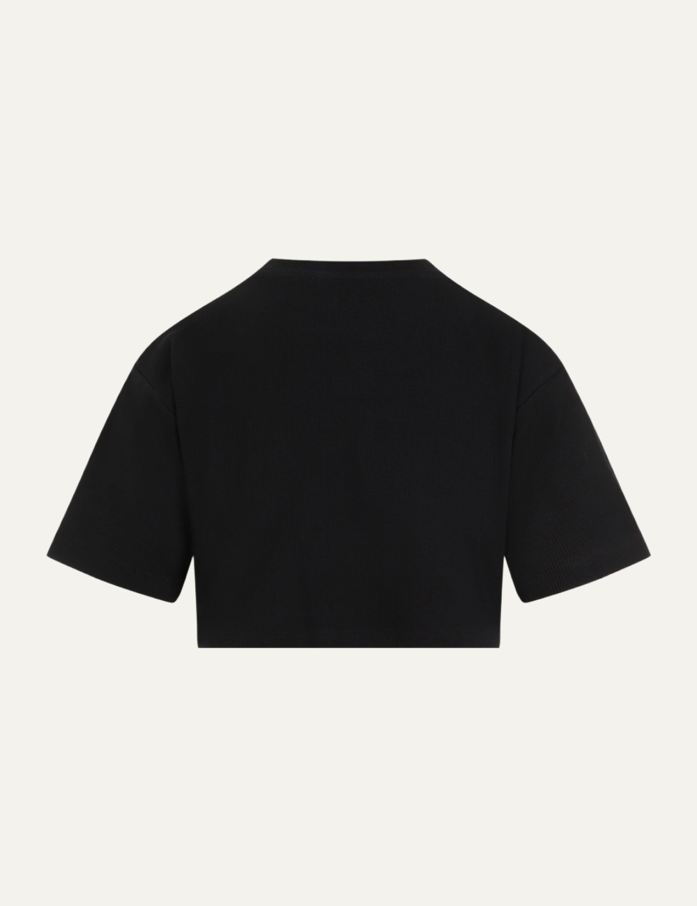 OFF WHITE OFF STAMP RIB CROPPED TEE BLACK