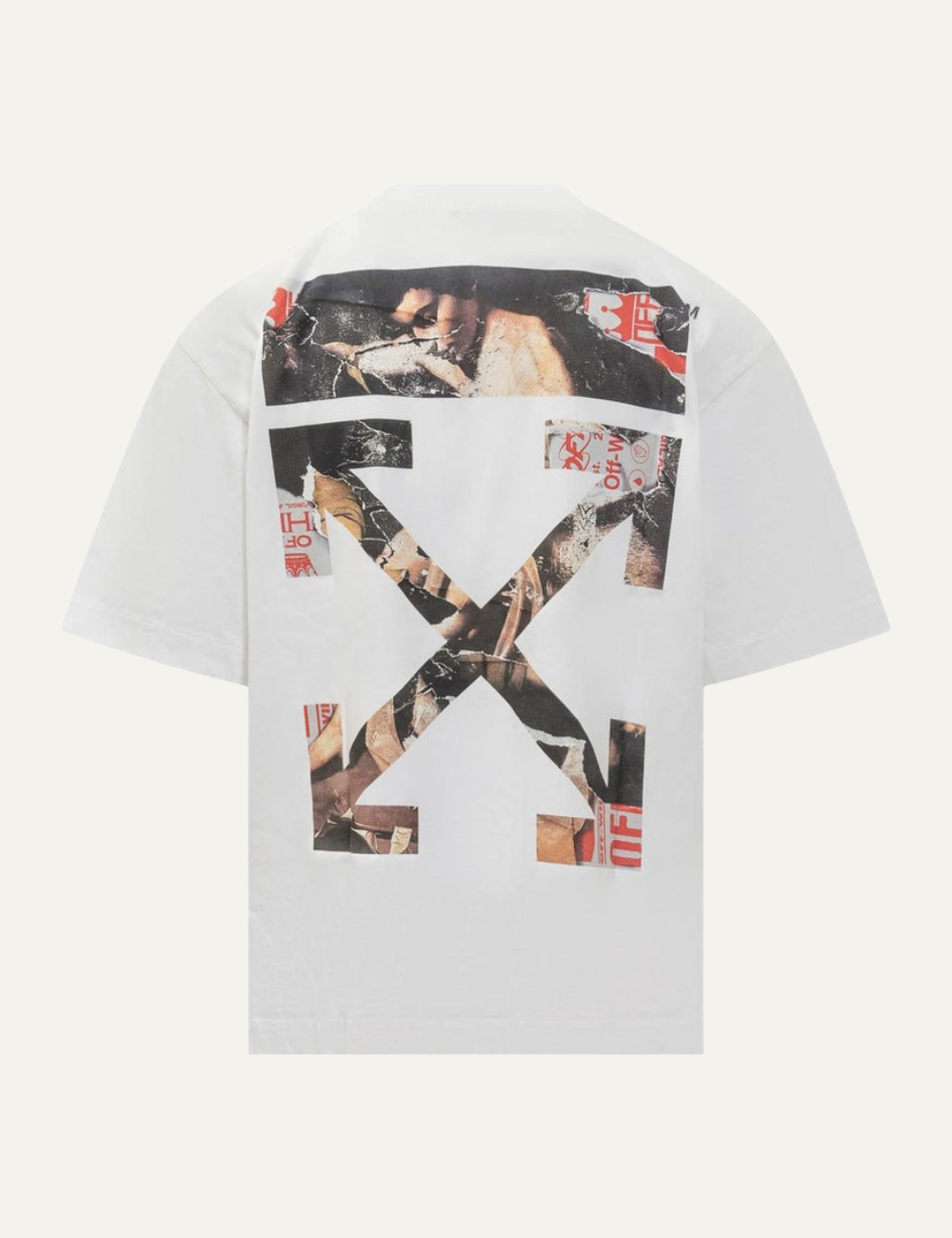 OFF WHITE PAINT ARROW SKATE S/S CREWNECK TEE WHITE