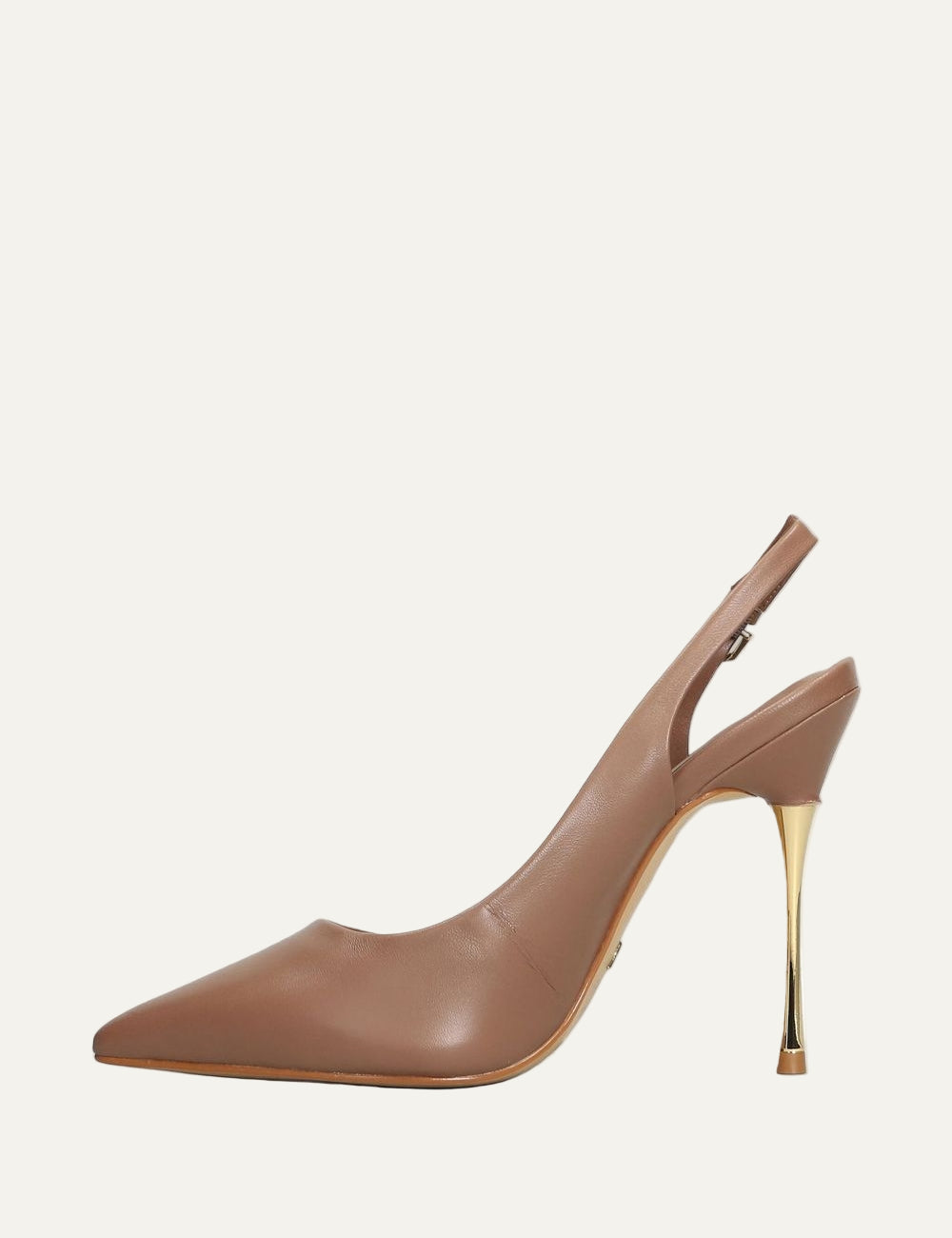 CARRANO LEATHER SLINGBACK HEELS MOCHA