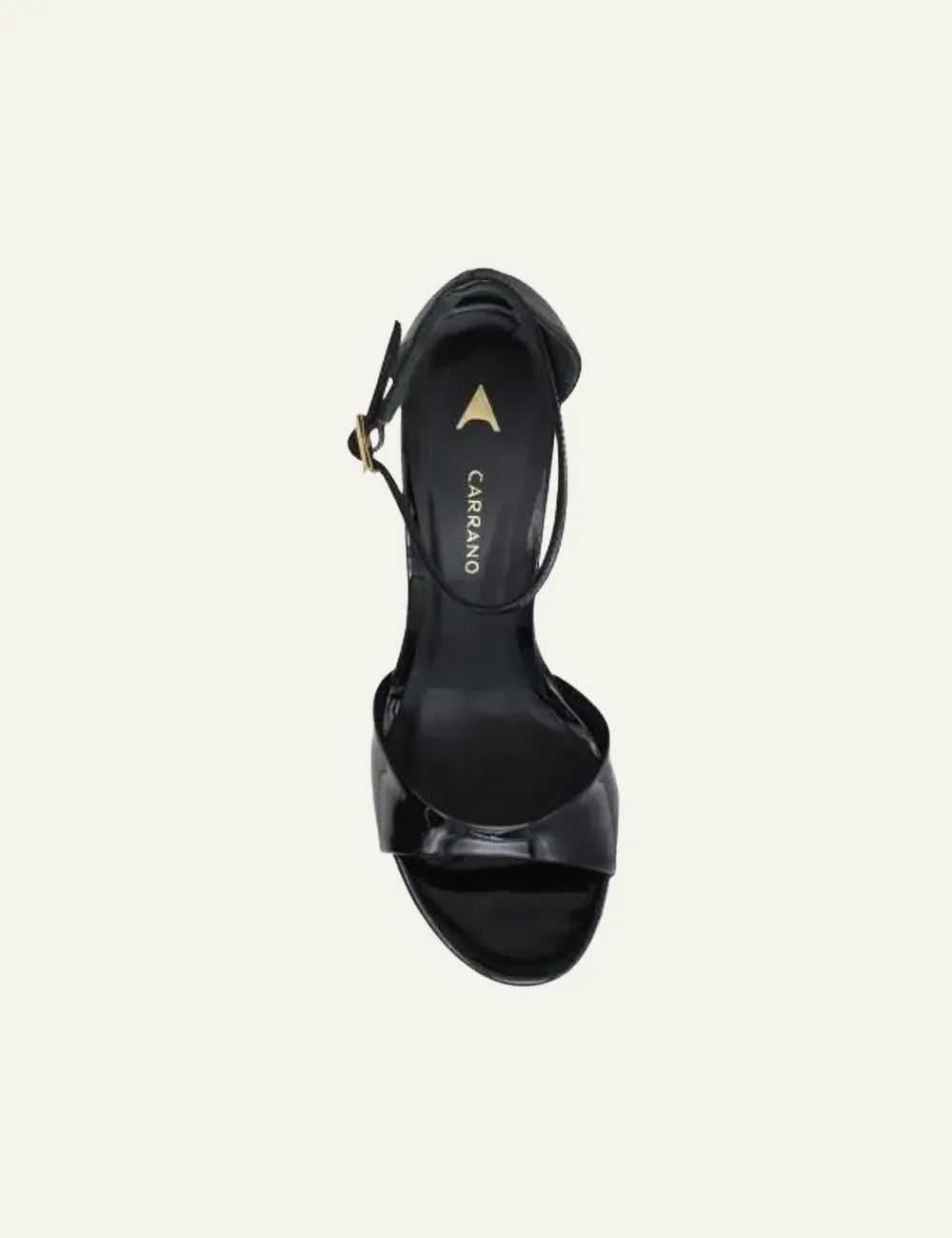 CARRANO BLACK VERNI LEATHER SANDALS
