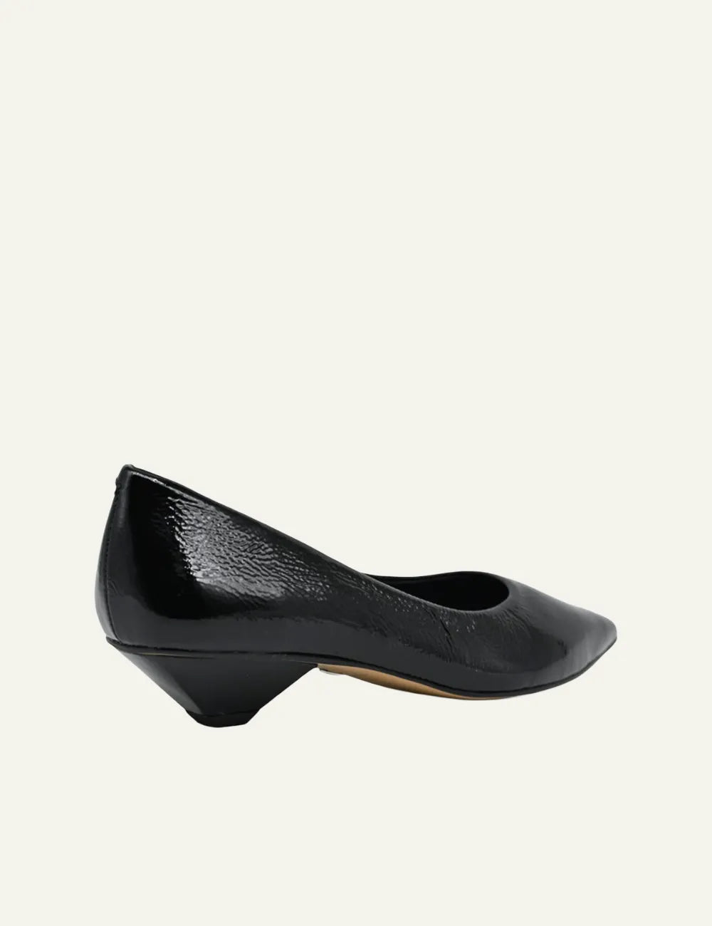 CARRANO BLACK LEATHER KITTEL HEELS