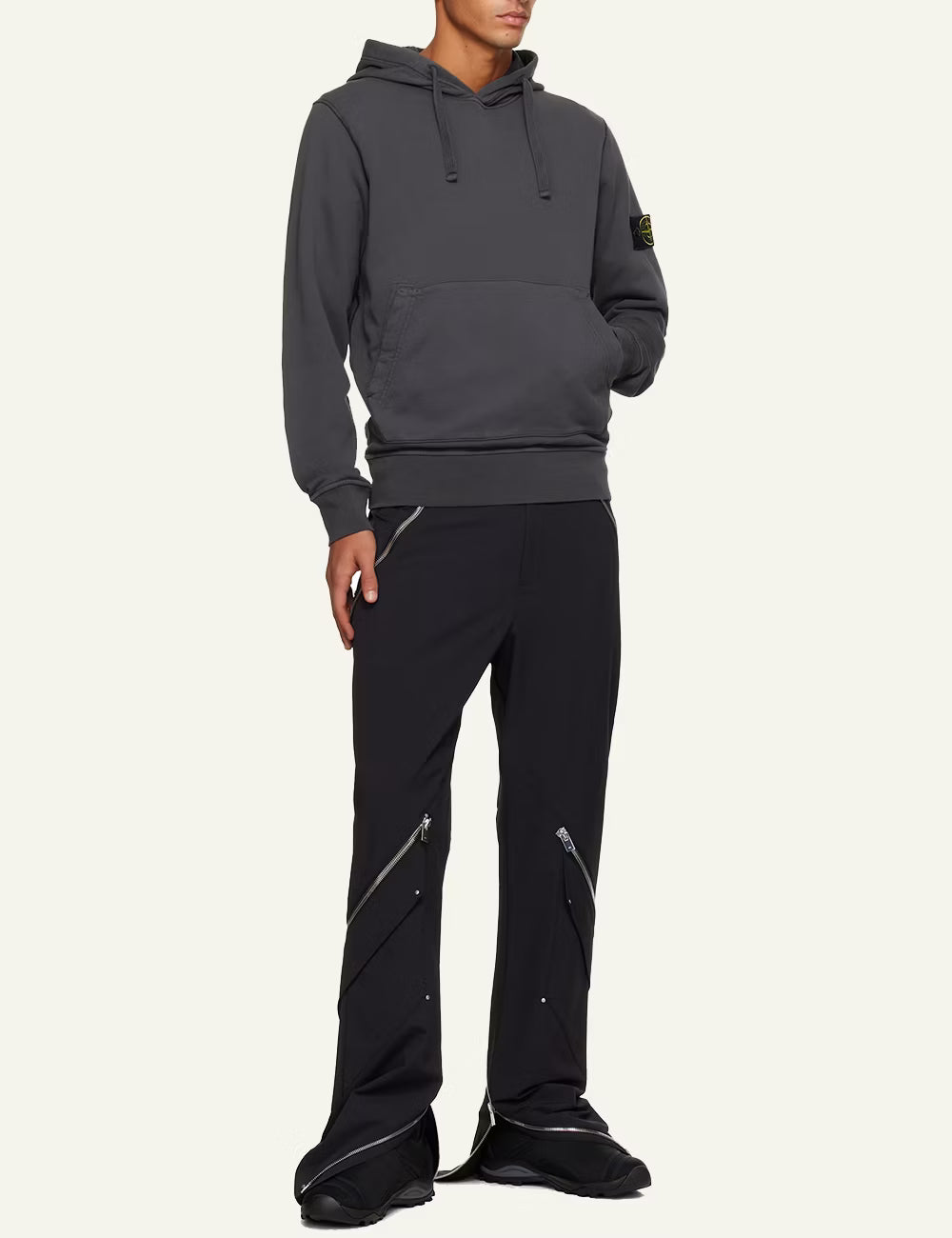 STONE ISLAND HOODIE SWEATER GREY