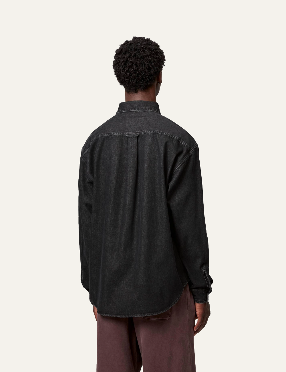 CARHARTT WIP L/S LUCAS SHIRT BLACK STONE WASHED