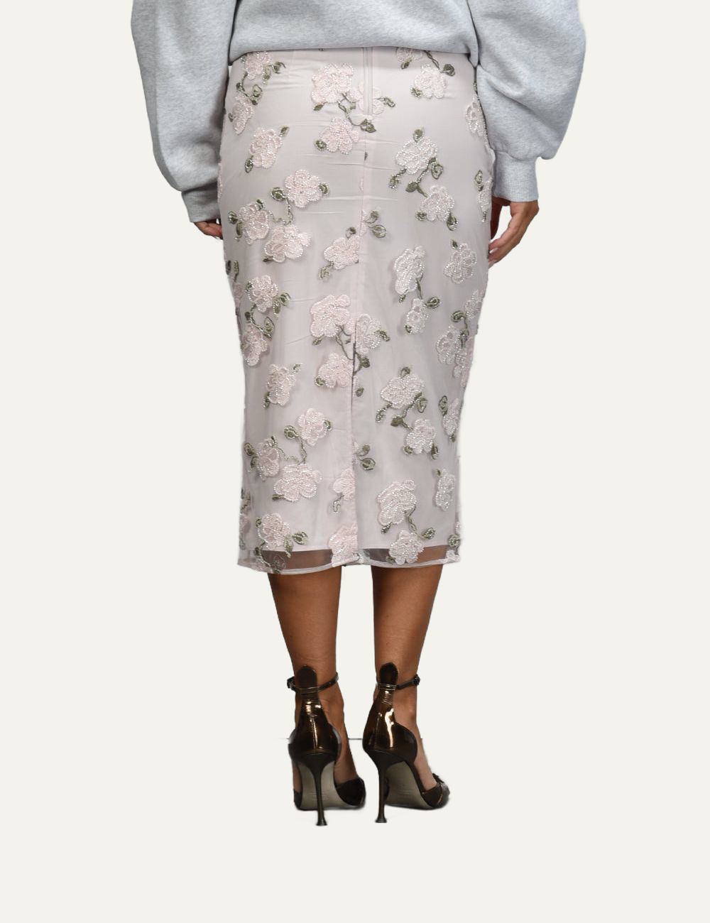 ROTATE SEQUIN MIDI PENCIL SKIRT