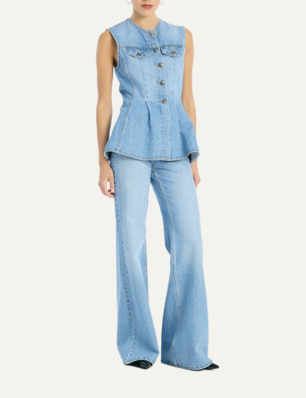 ROTATE FLARED HIGHWAISTED JEANS