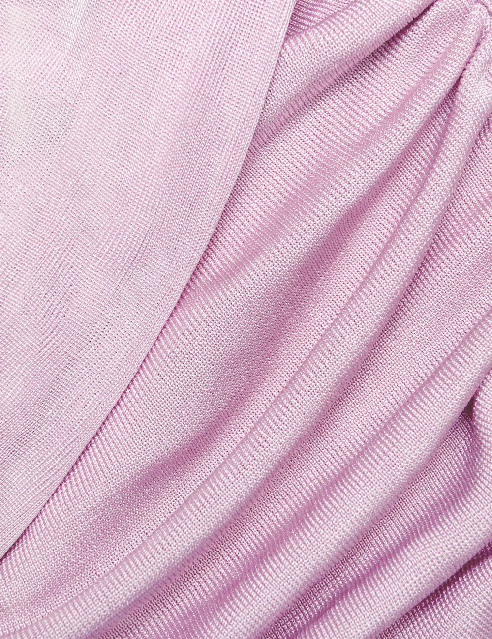 SELF-PORTRAIT KNIT MIDI DRESS PINK