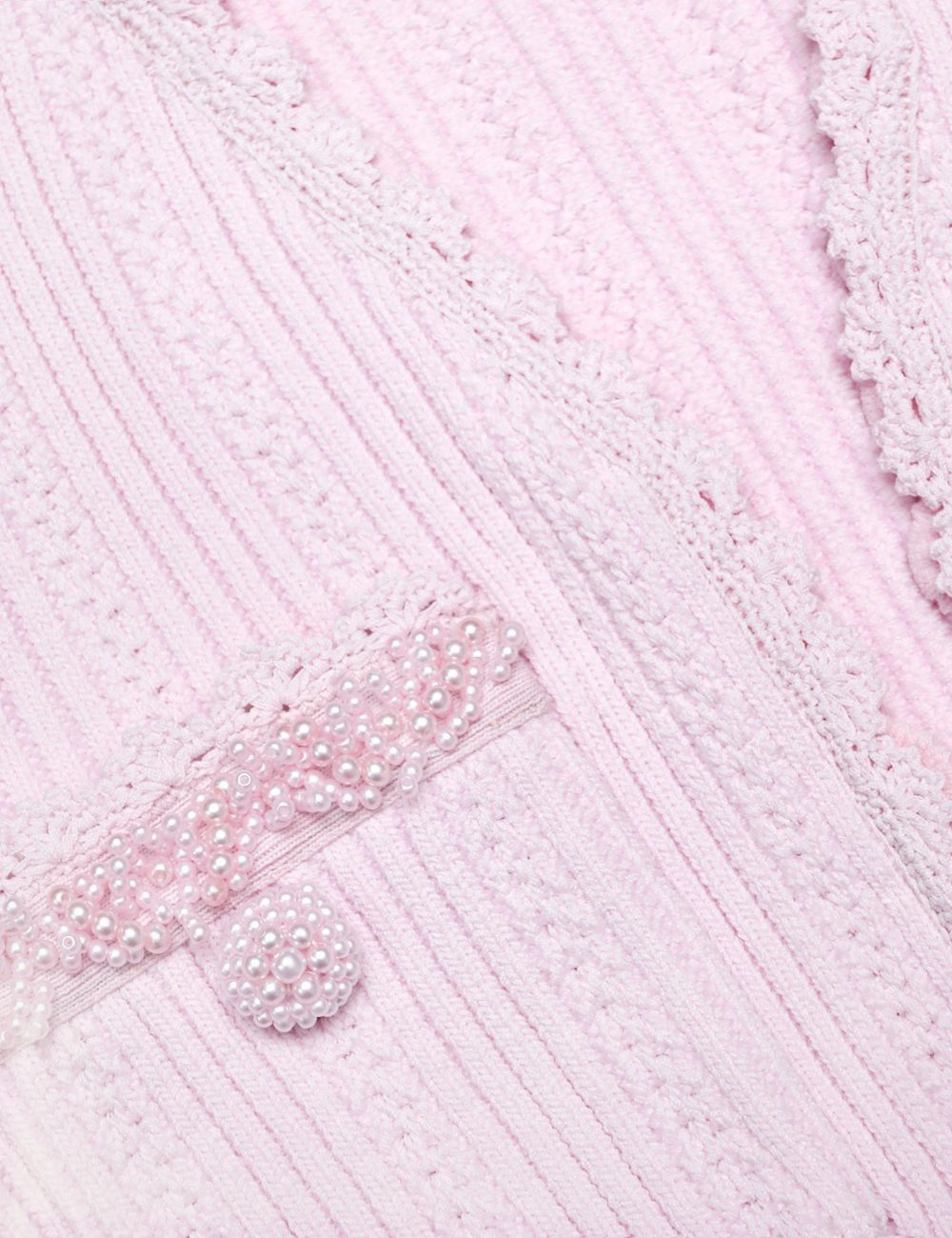 SELF-PORTRAIT KNIT MINI DRESS PINK