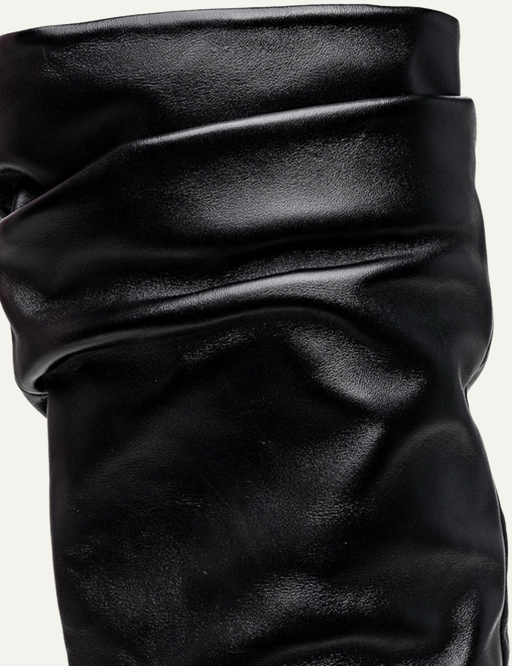 CARRANO BLACK LEATHER SLOUCHY BOOTS