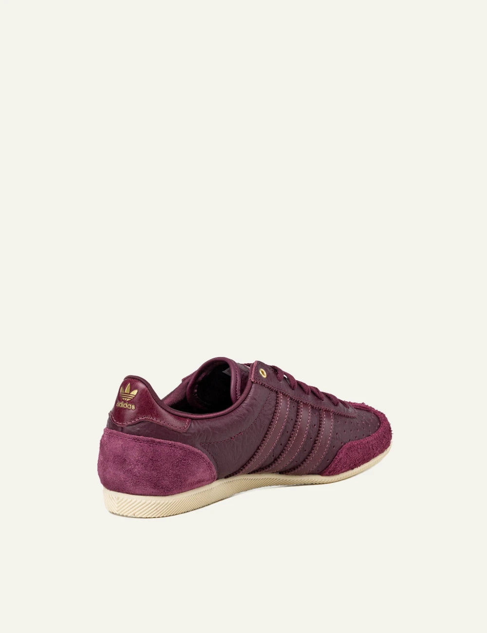 adidas Japan W maroon leather sneakers back view