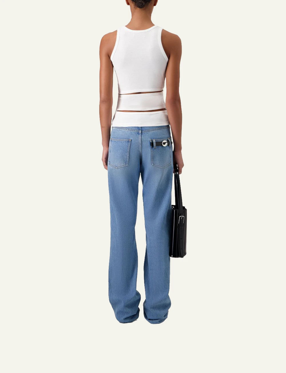 Coperni cut out tank top white back view