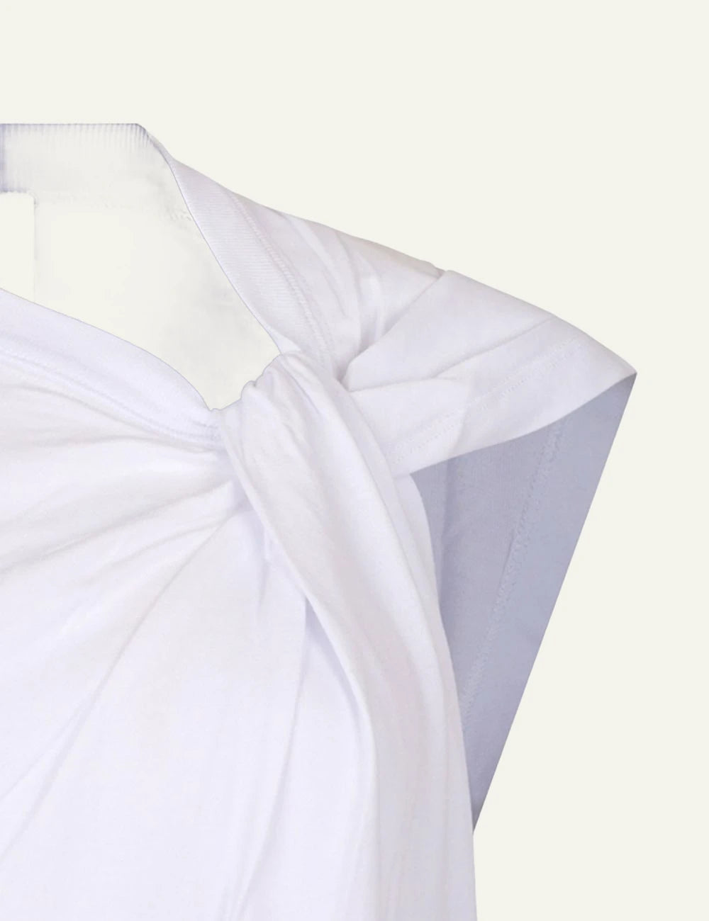 Isabel Marant sleeveless top white draped detail close up