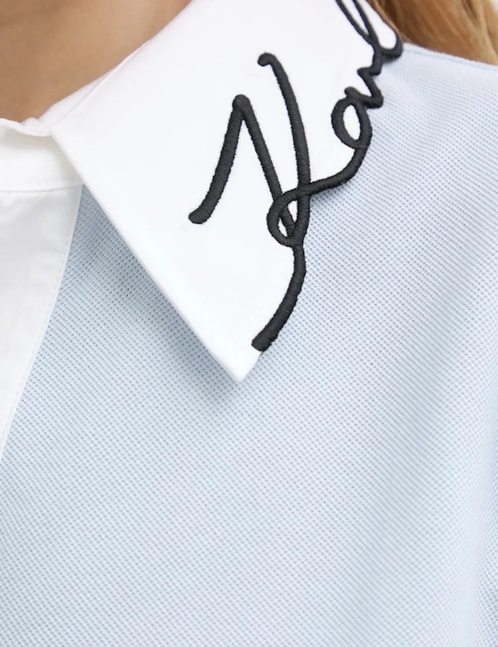 Karl Lagerfeld Blouse Beige Logo Detail