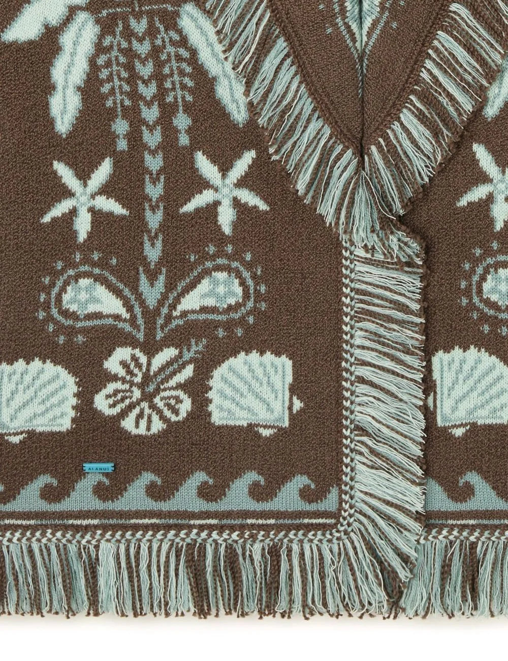 Γυναικεία Alanui cardigan λεπτομέρεια fringes και μοτίβο