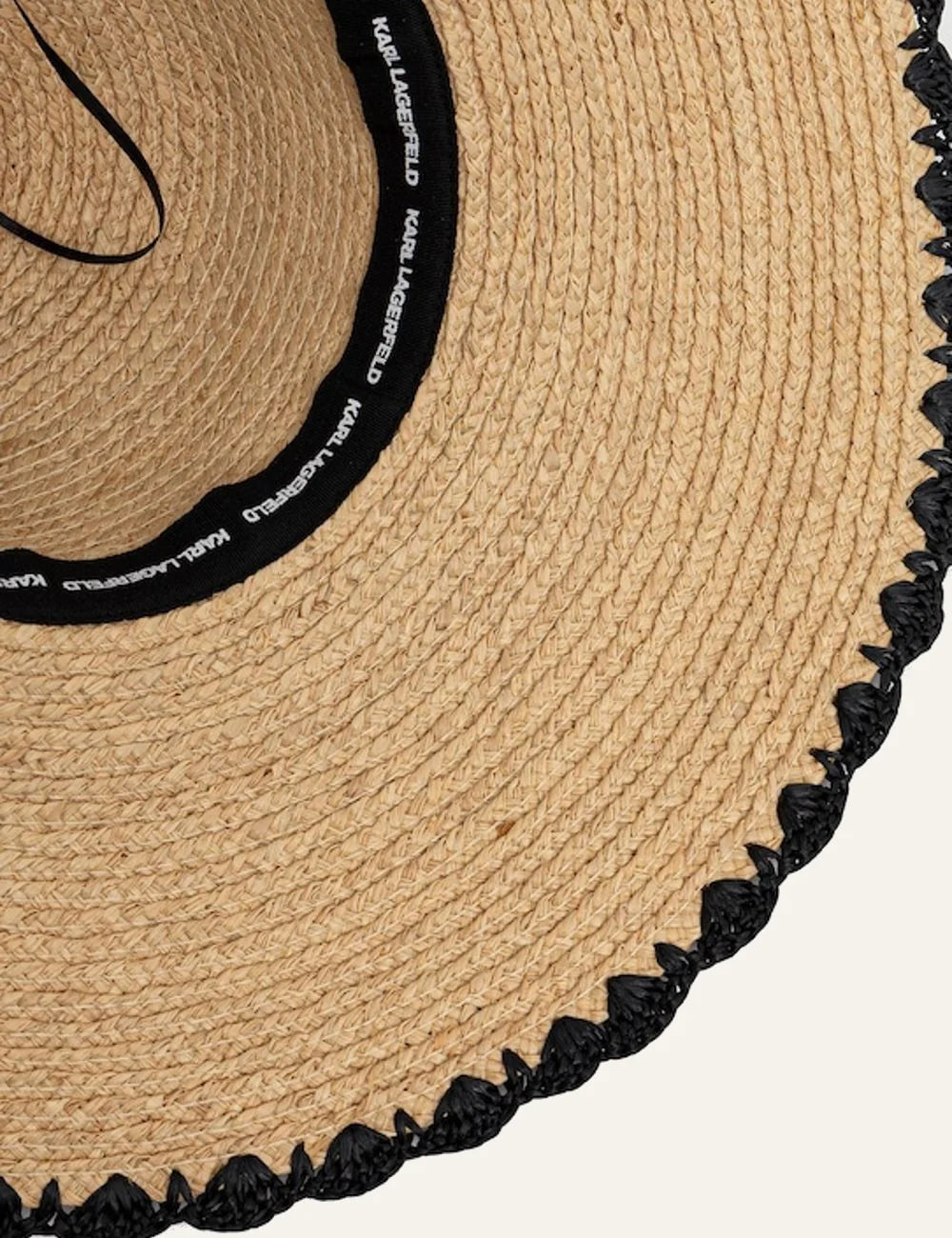 Εσωτερικό Karl Lagerfeld raffia hat με branded inner band