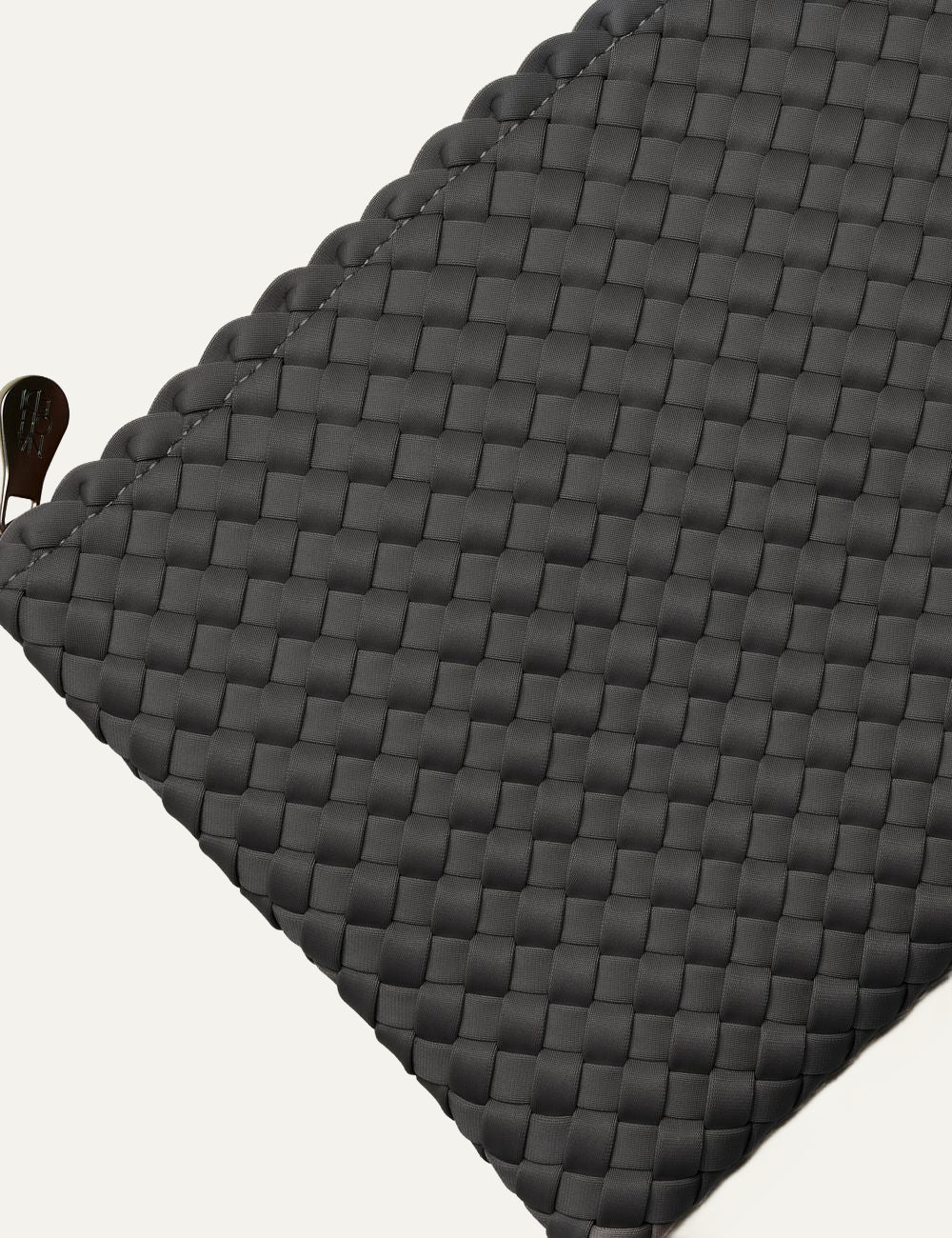 Naghedi St. Barths Medium Tote Ash matching woven neoprene zip pouch