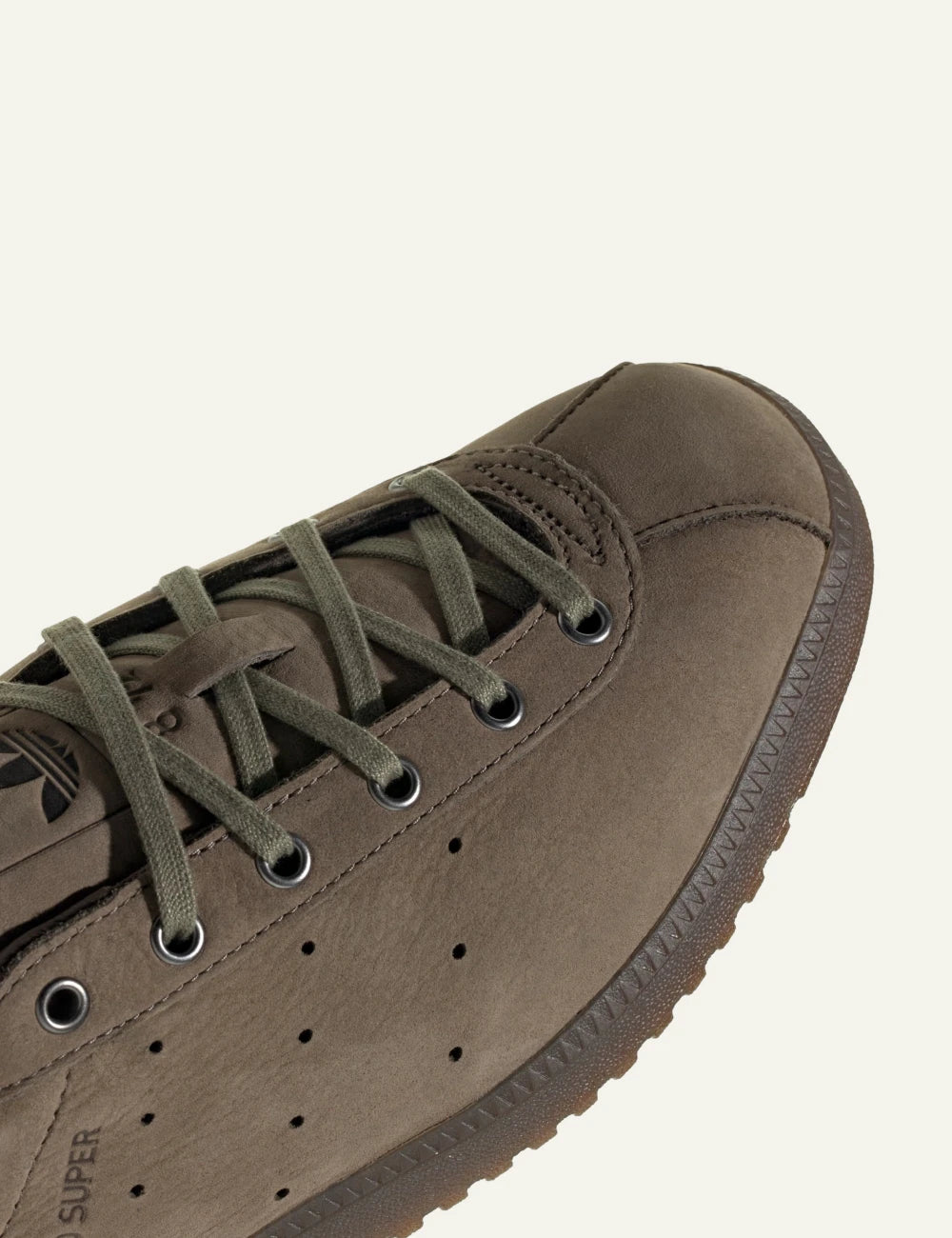 adidas Tobacco Super nubuck sneakers brown front angled view