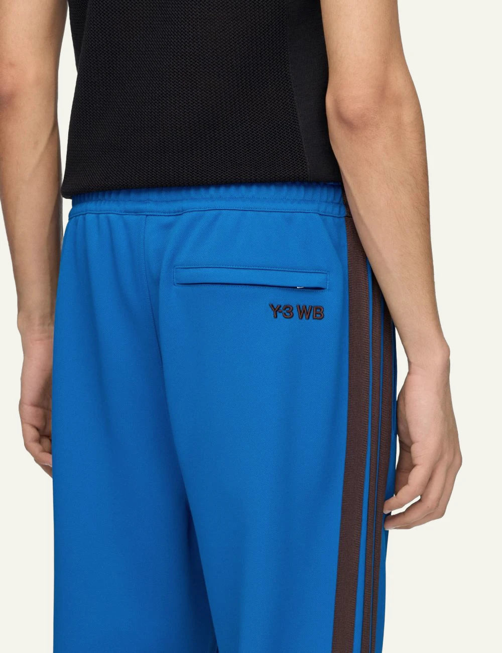 Adidas Y-3 x Wales Bonner lush blue track pants with back stripes