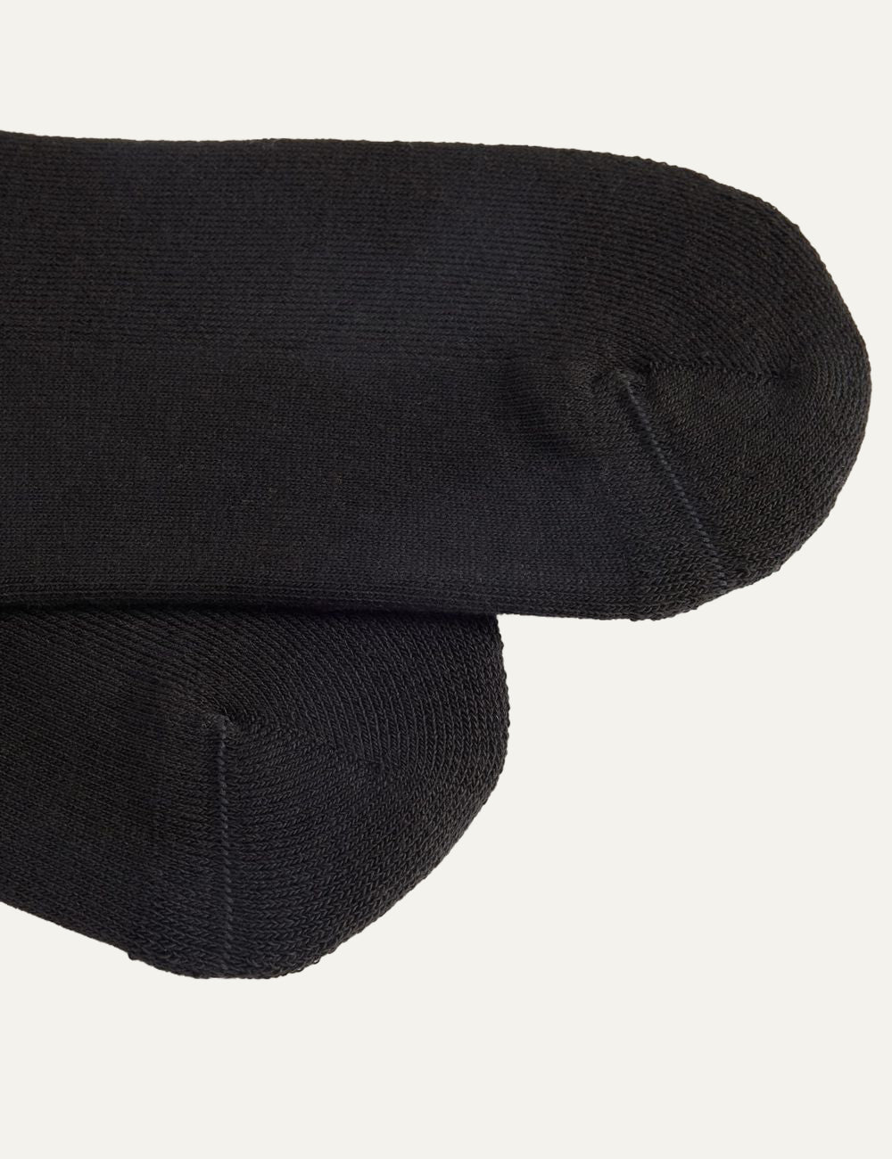 Y-3 black crew socks heel toe knit detail
