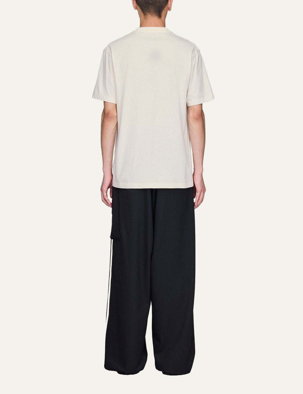 Y-3 t-shirt white back view κανονική εφαρμογή