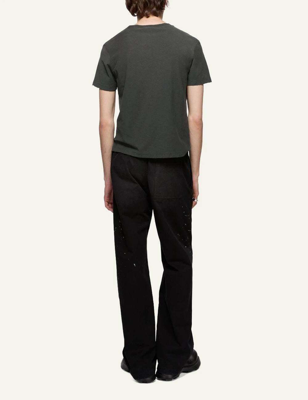 Acne Studios 1996 dark grey tee me vintage finish back view