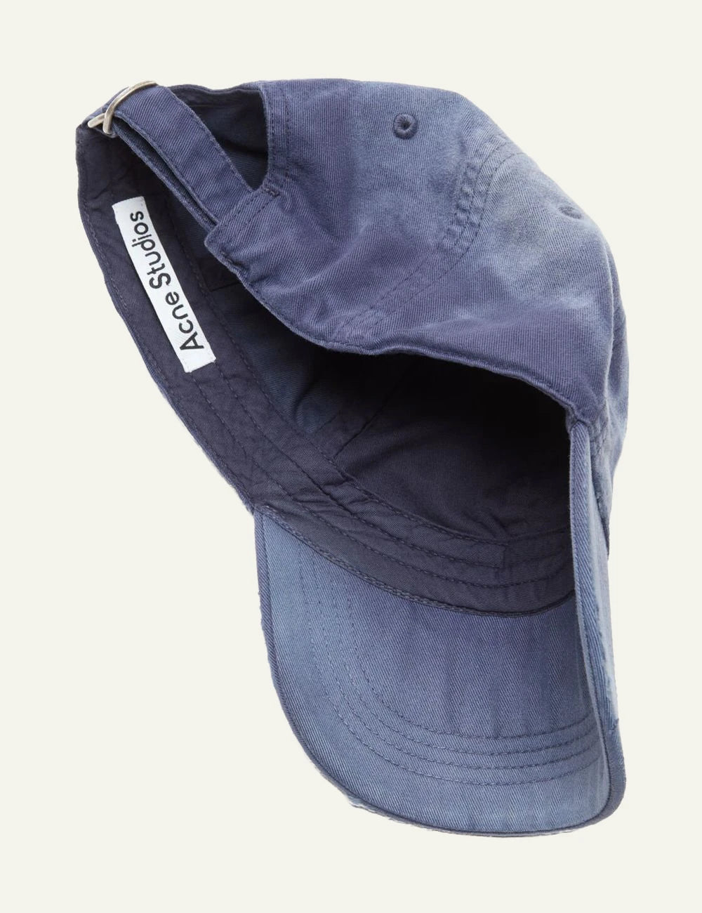 Acne Studios baseball cap light blue cotton sun faded logo back view
