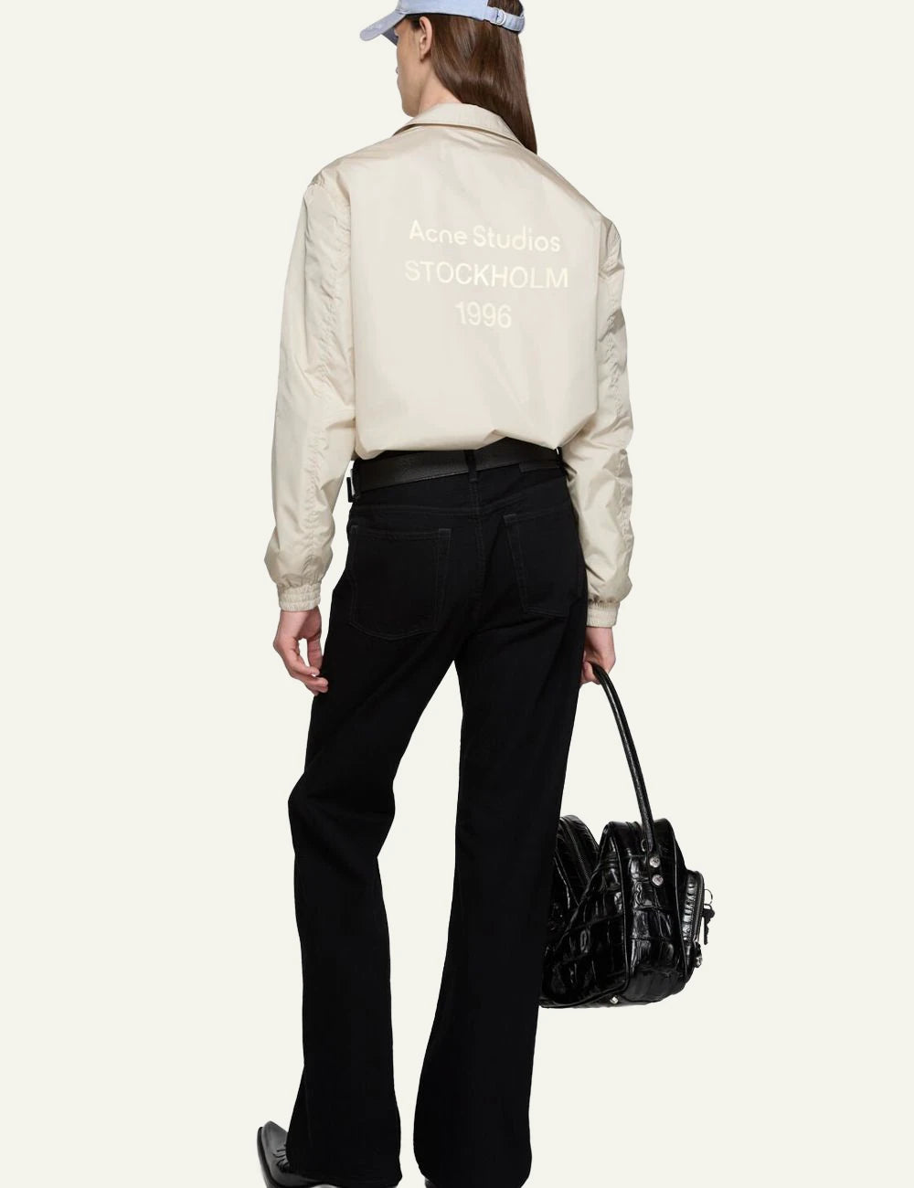 Acne Studios jacket light taupe back look