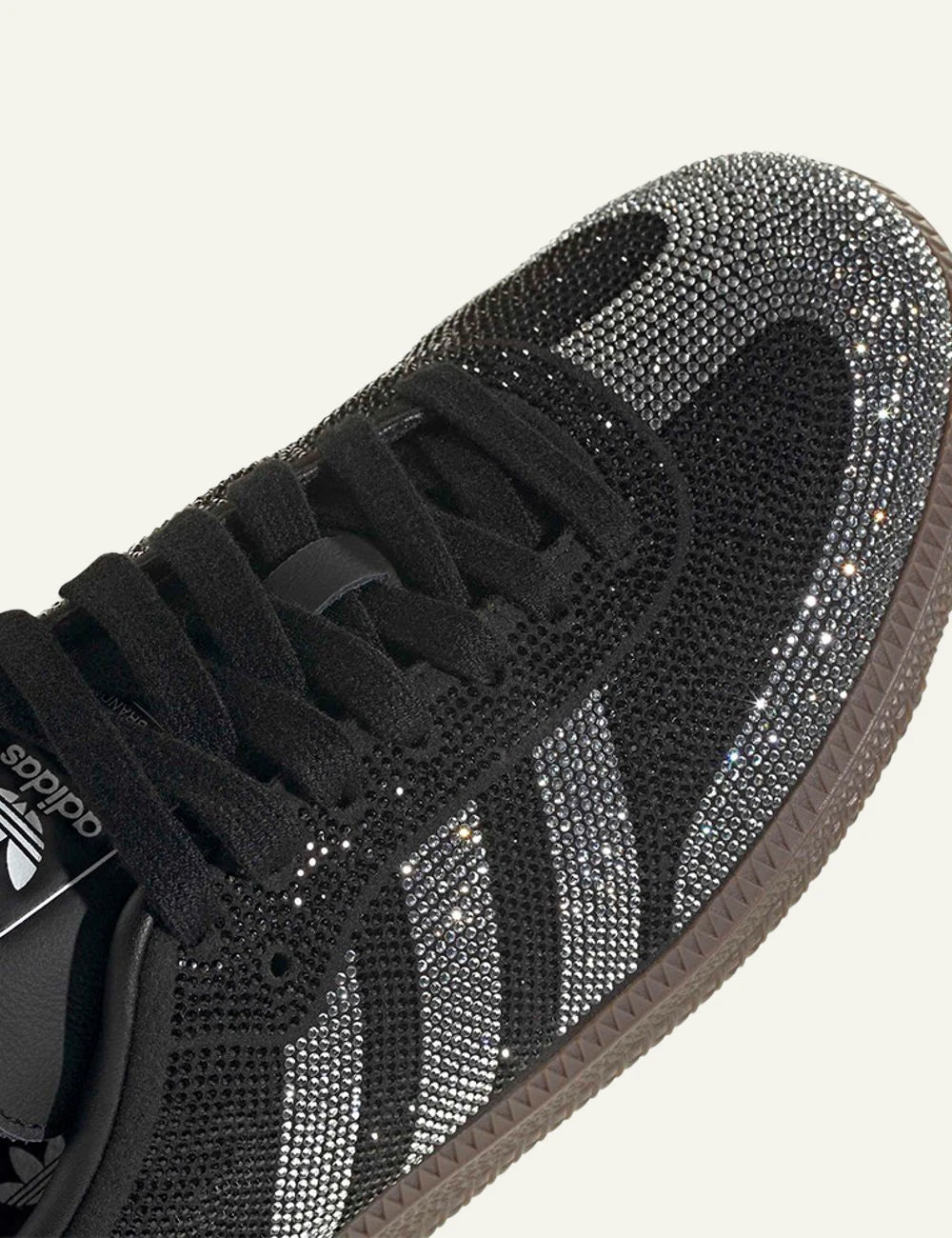 adidas Samba OG sneaker black top view crystals