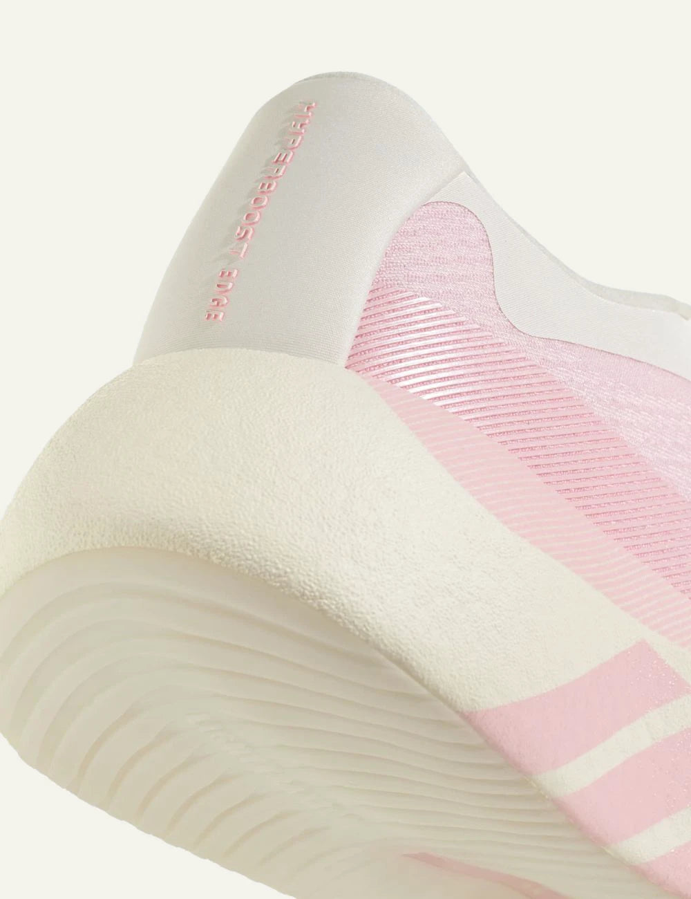 adidas Hyperboost Edge running shoes white pink back view