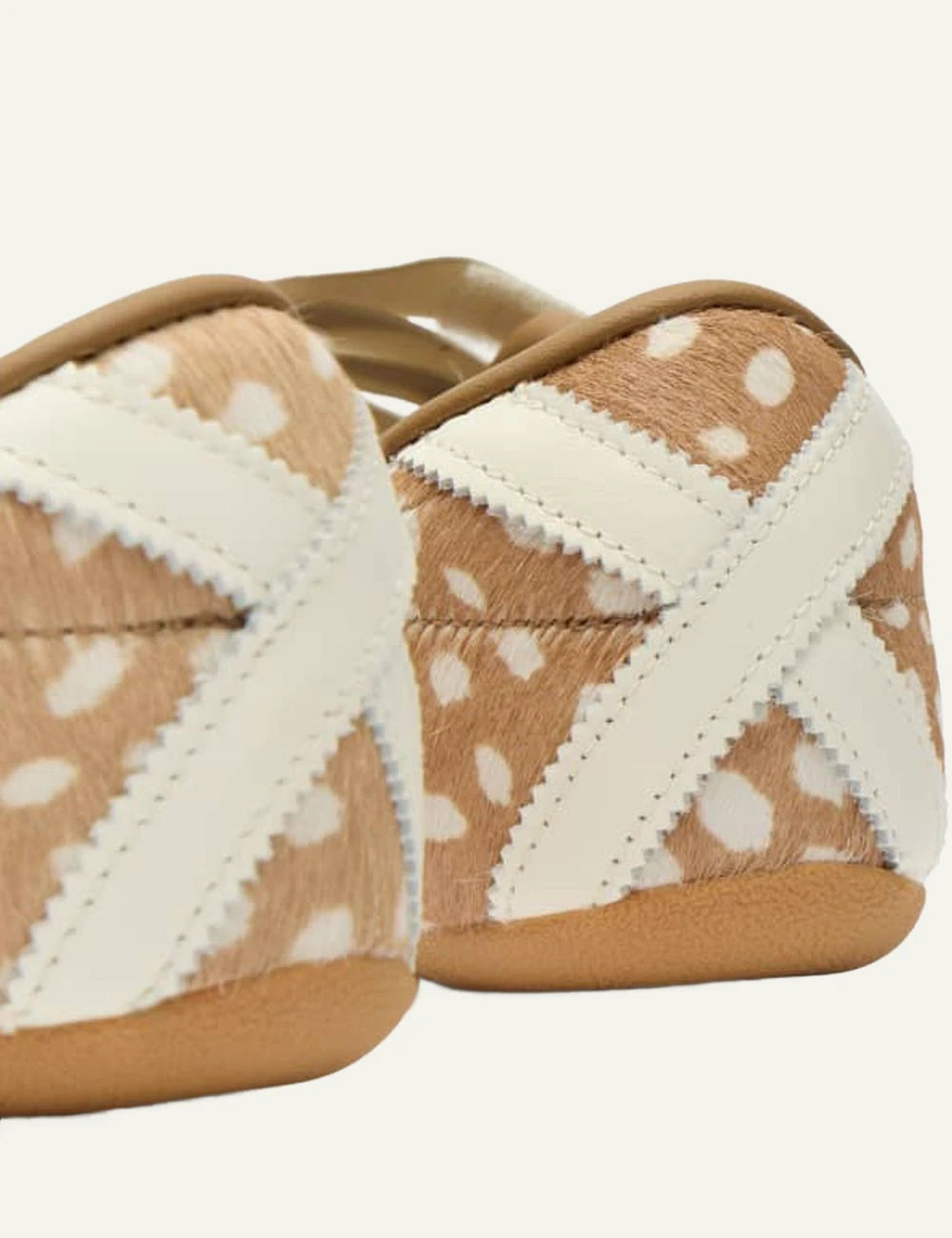 Women's adidas Originals Tokyo Mary Jane animal print pony hair sneakers in beige and ecru back